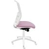 Silla De Oficina Ergonómica Keempat - Malla Blanca. Tapizado Rosa Palo