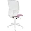 Silla De Oficina Ergonómica Keempat - Malla Blanca. Tapizado Rosa Palo