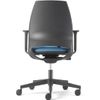 Silla De Oficina Ergonómica 4u Tapizada Con Cabezal Y Reposabrazos - Tapizado Azul Claro