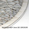 Cuadro Árbol De La Vida En Madera Calada Ref.silueta M55 40x40 Cm- Blanco Reflejos Marrón