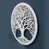 Cuadro Árbol De La Vida En Madera Calada Ref.silueta M55 80x80 Cm- Blanco  Reflejos Marrón con Ofertas en Carrefour