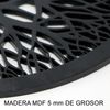 Cuadro Árbol De La Vida En Madera Calada Ref.silueta M55 30x30 Cm- Negro