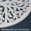 Cuadro Árbol De La Vida En Madera Calada Ref.silueta M57 30x30 Cm- Blanco