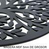 Cuadro Árbol De La Vida En Madera Calada Ref.silueta M57 40x40 Cm- Negro