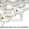 Cuadro Mandala En Madera Calada Ref.silueta M51 30x30 Cm- Blanco Reflejos Marrón