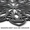 Cuadro Mandala En Madera Calada Ref.silueta M51 40x40 Cm- Negro