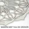 Cuadro Mandala En Madera Calada Ref.silueta M52 80x80 Cm- Blanco Reflejos Marrón