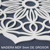 Cuadro Mandala En Madera Calada Ref.silueta M52 30x30 Cm- Blanco