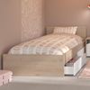 Cama Child Color Roble Jackson 90x190 Cm Dormitorio Juvenil Moderno