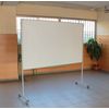 Pizarra Blanca Profesional De 200 X 122 Cm Con Estructura Móvil Con 4 Ruedas Con Freno