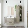 Mueble Baño Aruba Melamina Miroytengo Con Lavabo - Roble