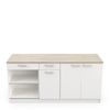 Cocina Modular Melamina Miroytengo - Blanco Mate Y Roble