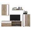 Mueble Salón Mini Melamina Miroytengo - Roble Sonoma/blanco