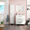 Pack Baño Completo Melamina Miroytengo Estilo Moderno - Blanco