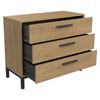 Pack Muebles Dormitorio Craft Melamina Miroytengo - Roble Y Negro