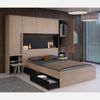 Cama John Con Cajones 135-140x190 - Roble Brooklyn Y Negro