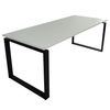 Mesa Escritorio Oficina Estructura Metálica Negra 75x160x80cm Blanco Ofilike