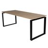 Mesa Escritorio Madera Estructura Metálica Negra 75x140x80cm Roble Ofilike