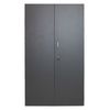 Armario De Oficina 4 Estantes Con Puertas 160x90x42cm Gris Grafito Ofilike