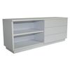 Mueble Auxiliar De Oficina Con Estantes Y Cajones 56x140x40cm Blanco Ofilike