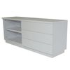 Mueble Auxiliar De Oficina Con Estantes Y Cajones 56x140x40cm Blanco Ofilike