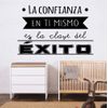 Vinilo Decorativo Pvc "la Confianza En Ti Mismo.." 60x42cm Negro