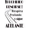 Vinilo Decorativo Pvc "prohibido Rendirse.." 60x42cm Negro