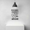 Vinilo Decorativo Pvc "prohibido Rendirse.." 60x42cm Negro