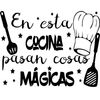 Vinilo Decorativo Pvc "en Esta Cocina.." 120x85cm Negro