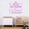 Vinilo Decorativo Pvc "aquí Duerme La Princesa.." 120x60cm Rosa