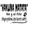 Vinilo Decorativo Pvc "hakuna Matata.." 60x42cm Negro