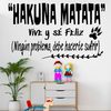 Vinilo Decorativo Pvc "hakuna Matata.." 60x42cm Negro