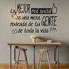 Vinilo Decorativo Pvc "la Mejor Red Social.." 60x42cm Negro