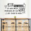 Vinilo Decorativo Pvc "la Mejor Red Social.." 60x42cm Negro