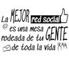 Vinilo Decorativo Pvc "la Mejor Red Social.." 120x60cm Negro