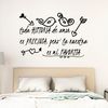 Vinilo Decorativo Pvc "toda Historia De Amor.." 90x60cm Negro