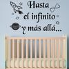 Vinilo Decorativo Pvc "hasta El Infinito Y.." 60x42cm Negro