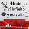 Vinilo Decorativo Pvc "hasta El Infinito Y.." 60x42cm Negro