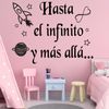 Vinilo Decorativo Pvc "hasta El Infinito Y.." 60x42cm Negro