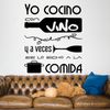 Vinilo Decorativo Pvc "yo Cocino Con Vino.." 60x42cm Negro