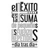 Vinilo Decorativo Pvc "el Éxito Es La Suma De.." 60x42cm Negro