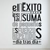 Vinilo Decorativo Pvc "el Éxito Es La Suma De.." 60x42cm Negro