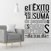 Vinilo Decorativo Pvc "el Éxito Es La Suma De.." 60x42cm Negro