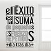 Vinilo Decorativo Pvc "el Éxito Es La Suma De.." 60x42cm Negro