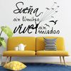 Vinilo Decorativo Pvc "sueña Sin Miedos.."60x42cm Negro