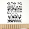 Vinilo Decorativo Pvc "es Más Fácil Empezar.." 90x60cm Negro