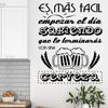 Vinilo Decorativo Pvc "es Más Fácil Empezar.." 90x60cm Negro