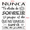 Vinilo Decorativo Pvc "nunca Te Olvides De Sonreir.." 60x42cm Negro