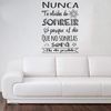 Vinilo Decorativo Pvc "nunca Te Olvides De Sonreir.." 60x42cm Negro