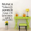 Vinilo Decorativo Pvc "nunca Te Olvides De Sonreir.." 60x42cm Negro